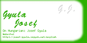 gyula josef business card